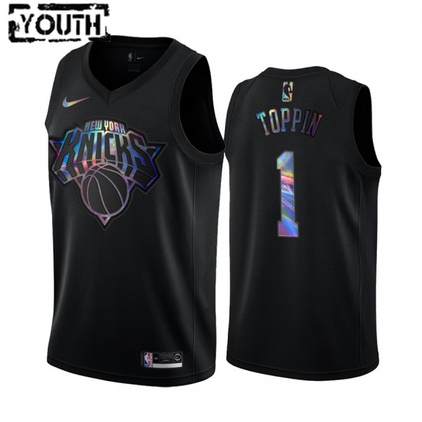 NBA New York Knicks Trikot Obi Toppin 1 Iridescent HWC Collection Swingman - Kinder